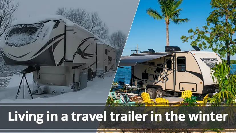 living in travel trailer during winter